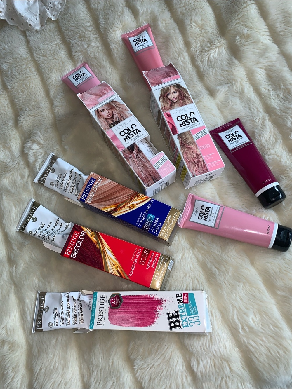 Pink hair colour dye lot 🌸 full and almost full 7 assorted 🌷🌸🌷🌸